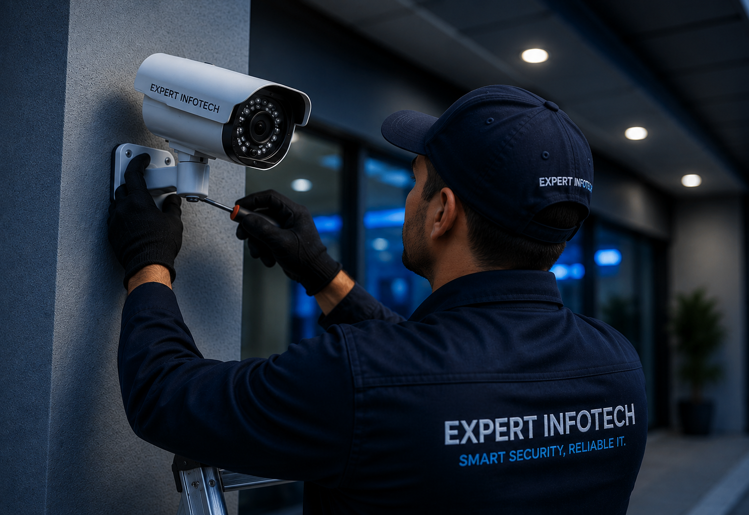 CCTV installation in progress