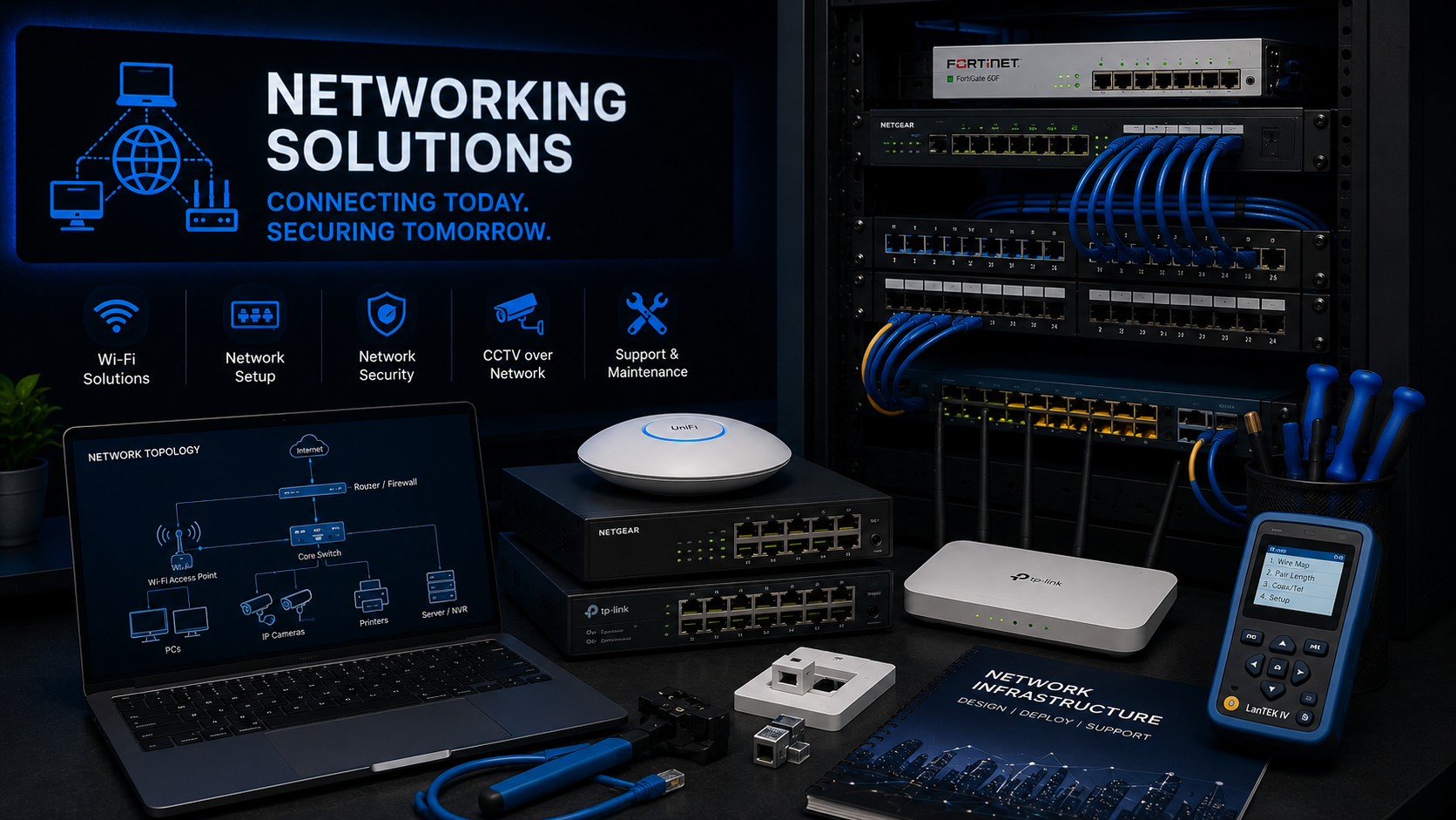 Routers, LAN cables, and network setup